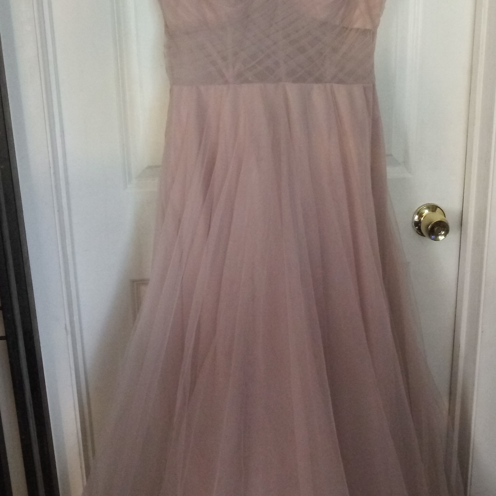 La Femme Illusion A-Line Tulle Ball Gown Size 14 - Picture 7 of 15